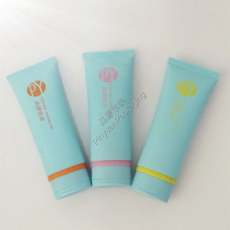 D40 100ml Facial Cleanser PE Cosmetic Tube with Oval Flip-top Cap