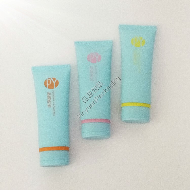 D40 100ml Facial Cleanser PE Cosmetic Tube with Oval Flip-top Cap