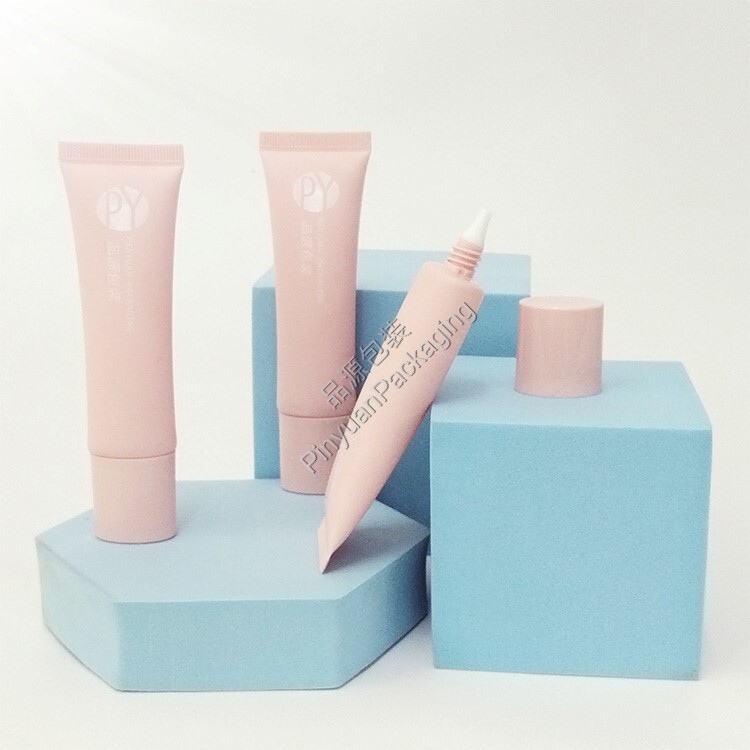 D25 30ml Hand & Face Cream PE Cosmetic Tube with Light Pink Oval Cap