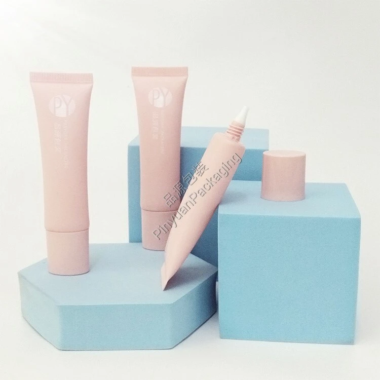 D25 30ml Hand & Face Cream PE Cosmetic Tube with Light Pink Oval Cap