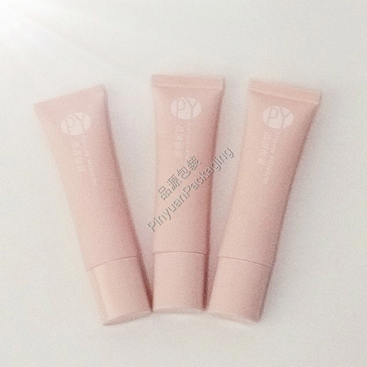 D25 30ml Hand & Face Cream PE Cosmetic Tube with Light Pink Oval Cap