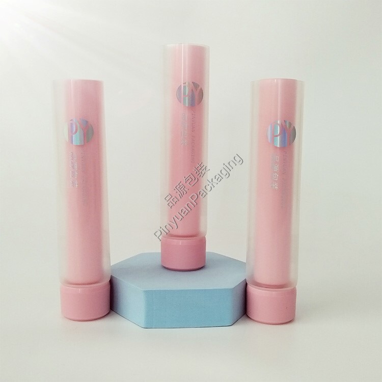 D40+D28 100ml Skincare Lotion PE Double Cosmetic Tube with Pink Cap