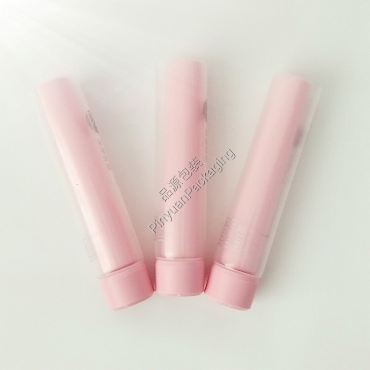 D40+D28 100ml Skincare Lotion PE Double Cosmetic Tube with Pink Cap