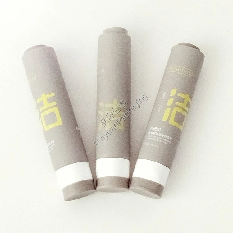 D40+D28 100ml Skincare Lotion PE Double Cosmetic Tube with Flip-top Cap