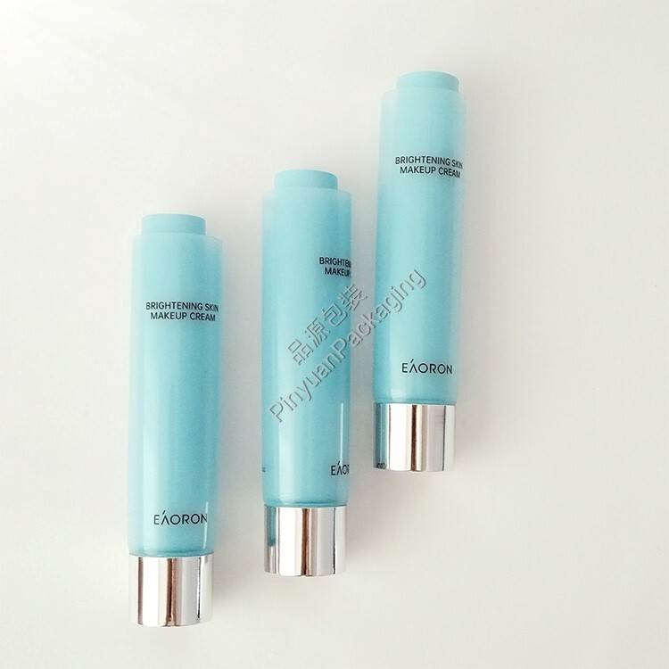 D40+D30 100ml Skincare Lotion PE Double Cosmetic Tube with Sliver-plated Cap
