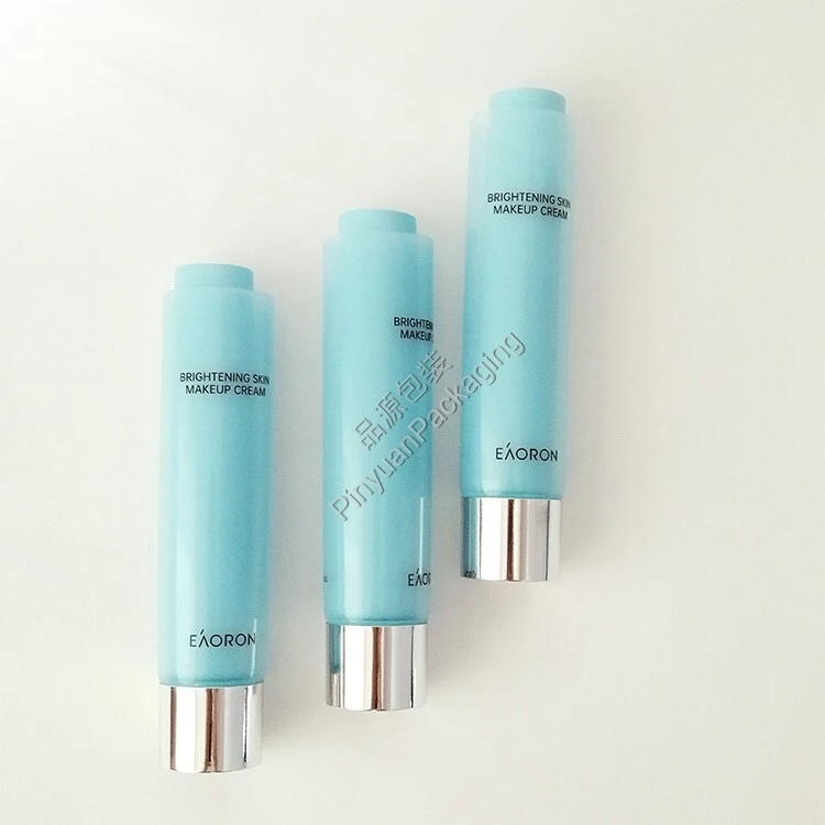 D40+D30 100ml Skincare Lotion PE Double Cosmetic Tube with Sliver-plated Cap