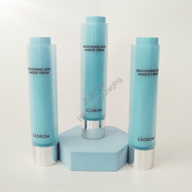 D40+D30 100ml Skincare Lotion PE Double Cosmetic Tube with Sliver-plated Cap