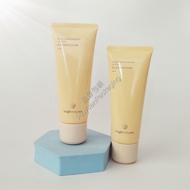 D45 140ml Facial Cleanser PE Cosmetic Tube with a Large Round Cap