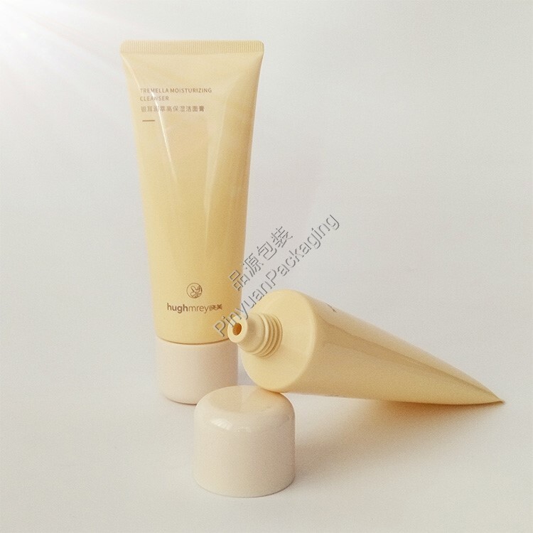 D45 140ml Facial Cleanser PE Cosmetic Tube with a Large Round Cap