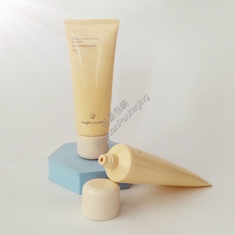 D45 140ml Facial Cleanser PE Cosmetic Tube with a Large Round Cap