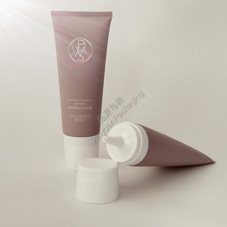 D45 200ml Hair Mask  PE Cosmetic Tube with Large Pointed Nozzle Cap