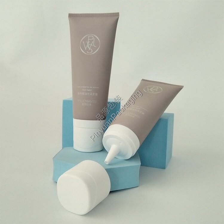 D45 200ml Hair Mask  PE Cosmetic Tube with Large Pointed Nozzle Cap
