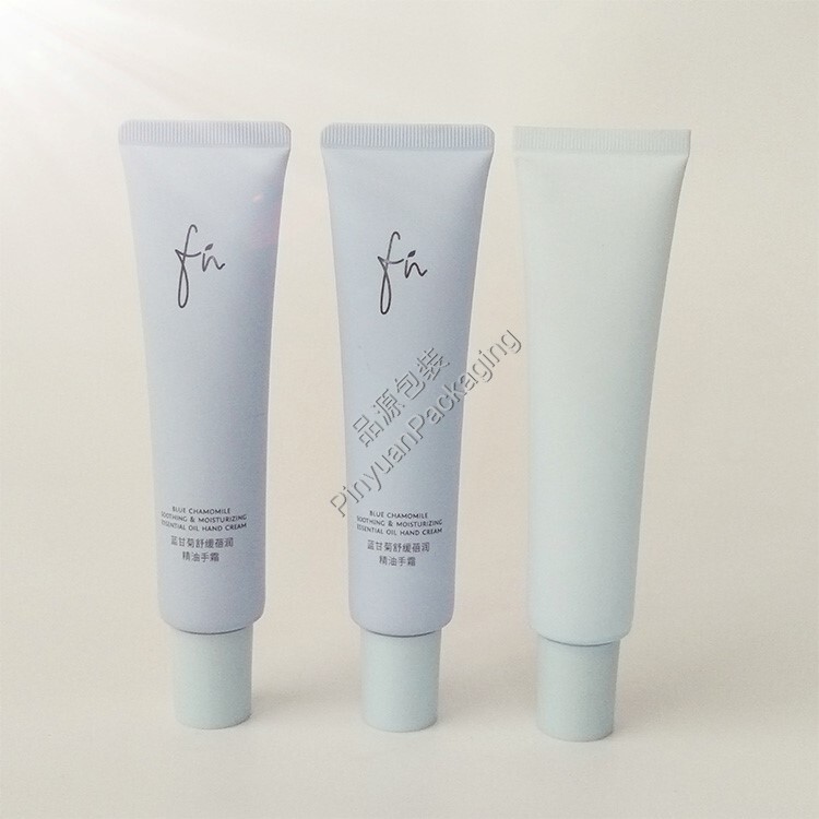 D30 65ml Hand Cream PE Cosmetic Tube with Blue Cylindrical Cap