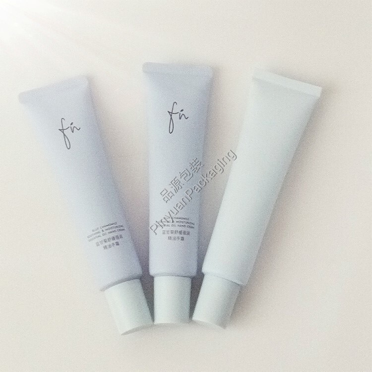 D30 65ml Hand Cream PE Cosmetic Tube with Blue Cylindrical Cap