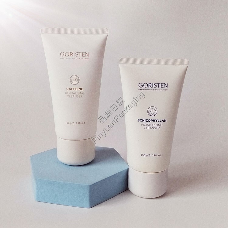 D50 150ml Facial Cleanser  PE Cosmetic Tube with a Large Round Cap