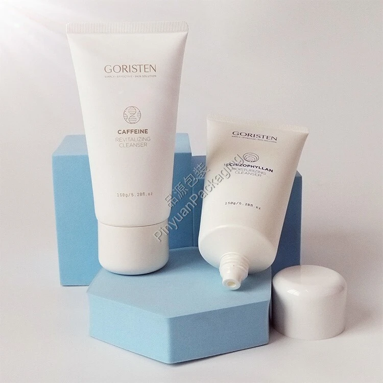 D50 150ml Facial Cleanser  PE Cosmetic Tube with a Large Round Cap