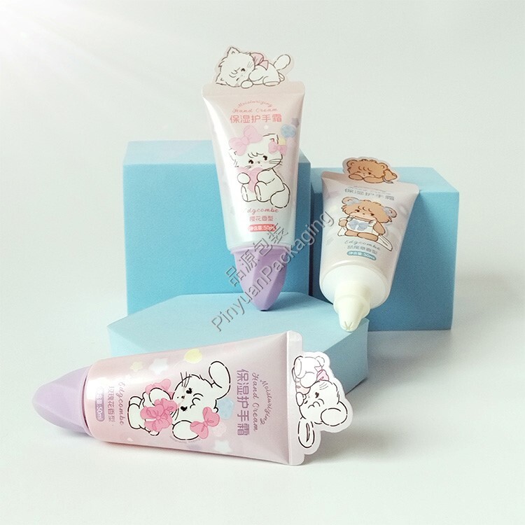 D35 50ml Hand Cream PBL Cosmetic Tube with Cute Ice Cream Cap