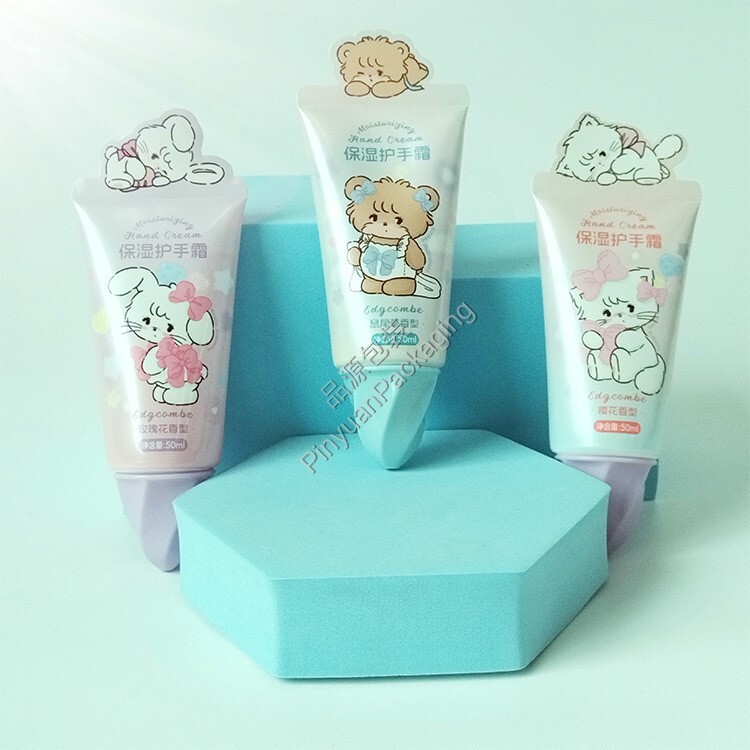 D35 50ml Hand Cream PBL Cosmetic Tube with Cute Ice Cream Cap