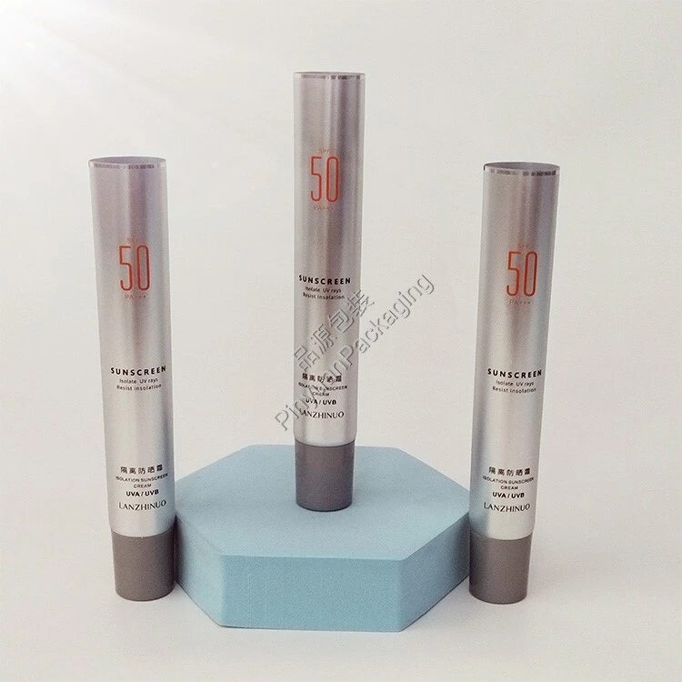 D25 50ml Sunscreen Cream ABL Cosmetic Tube with Grey Cap