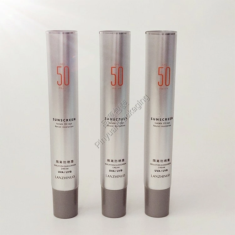 D25 50ml Sunscreen Cream ABL Cosmetic Tube with Grey Cap