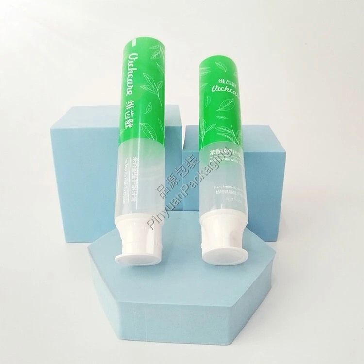 D32 100ml Toothpaste PBL Transparent Cosmetic Tube with Doctor Flip-top Cap