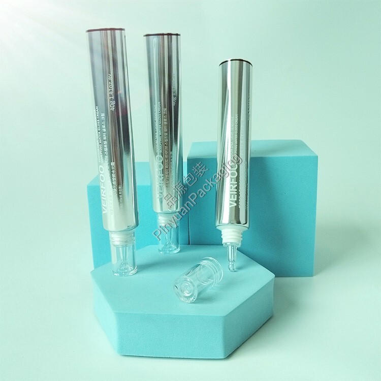 D25 40ml Sculpting Cream High-gloss ABL Cosmetic Tube with Transparent Dropper Cap