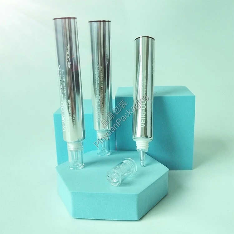 D25 40ml Sculpting Cream High-gloss ABL Cosmetic Tube with Transparent Dropper Cap