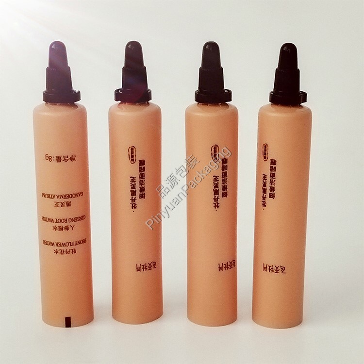 D19 8ml Cleansing Gel PE Cosmetic Tube with Black Pointed Mouth Cap