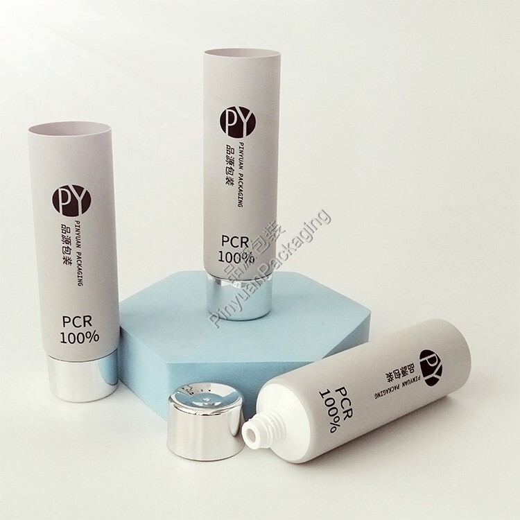 D35 60ml Skincare Lotion PCR Cosmetic Tube with Silver-plated Screw Cap