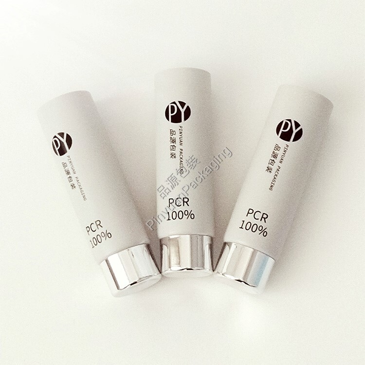 D35 60ml Skincare Lotion PCR Cosmetic Tube with Silver-plated Screw Cap