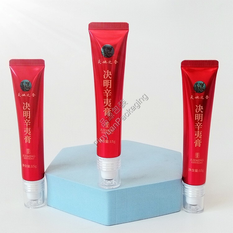 D19 15ml Medical Ointment Cream High-gloss ABL Cosmetic Tube with 1 Roller Ball Cap