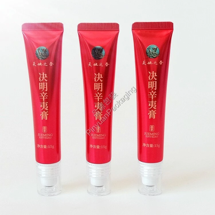 D19 15ml Medical Ointment Cream High-gloss ABL Cosmetic Tube with 1 Roller Ball Cap