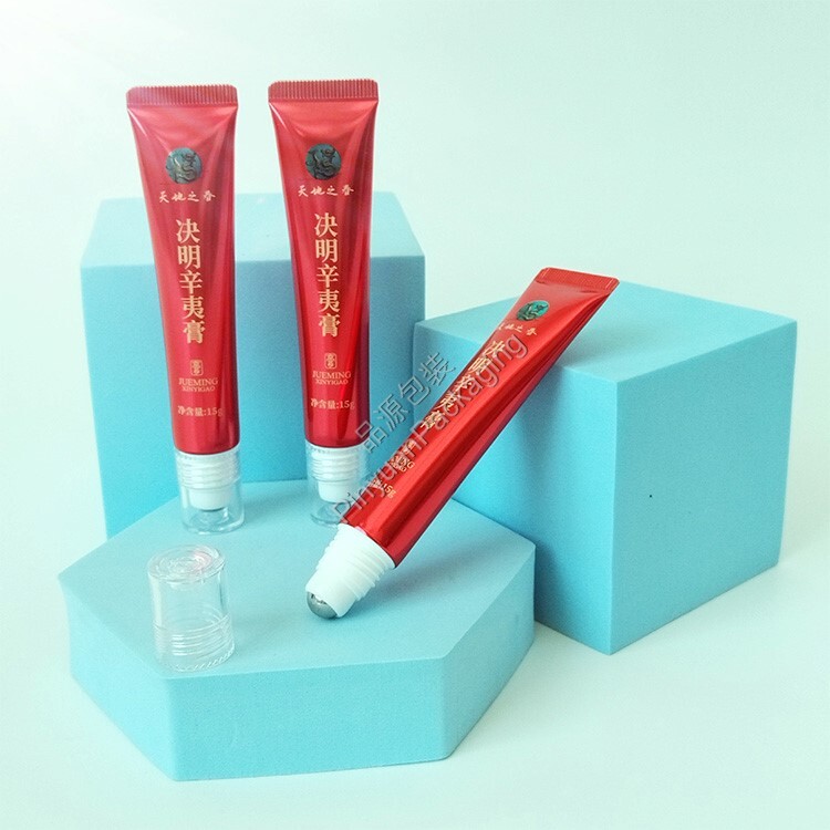 D19 15ml Medical Ointment Cream High-gloss ABL Cosmetic Tube with 1 Roller Ball Cap
