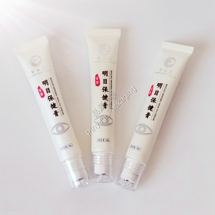 D19 20ml Medical Ointment Cream PE Cosmetic Tube with 1 Roller Ball Cap