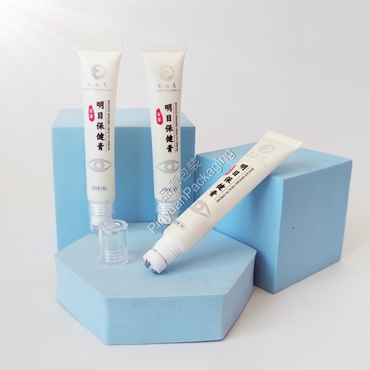 D19 20ml Medical Ointment Cream PE Cosmetic Tube with 1 Roller Ball Cap