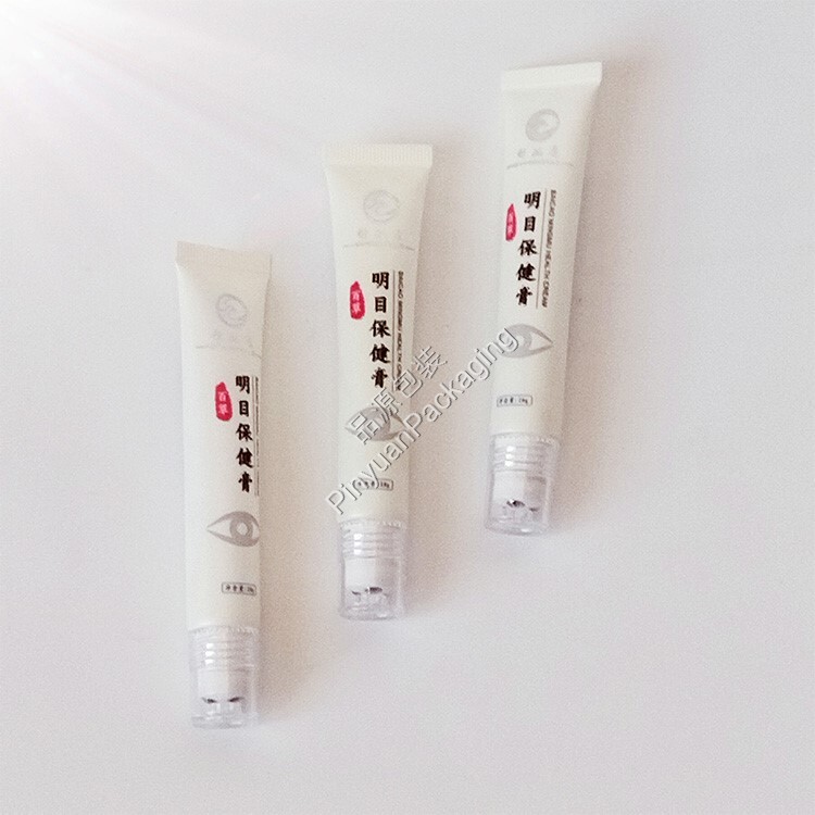 D19 20ml Medical Ointment Cream PE Cosmetic Tube with 1 Roller Ball Cap