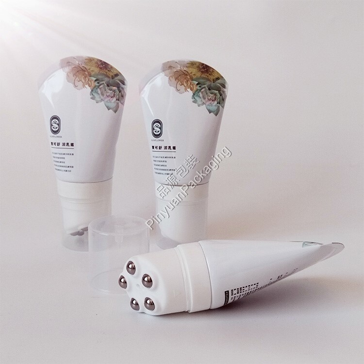 D40 50ml Skincare Massage Medical Cream ABL Cosmetic Tube with 5 Rollers Ball Cap