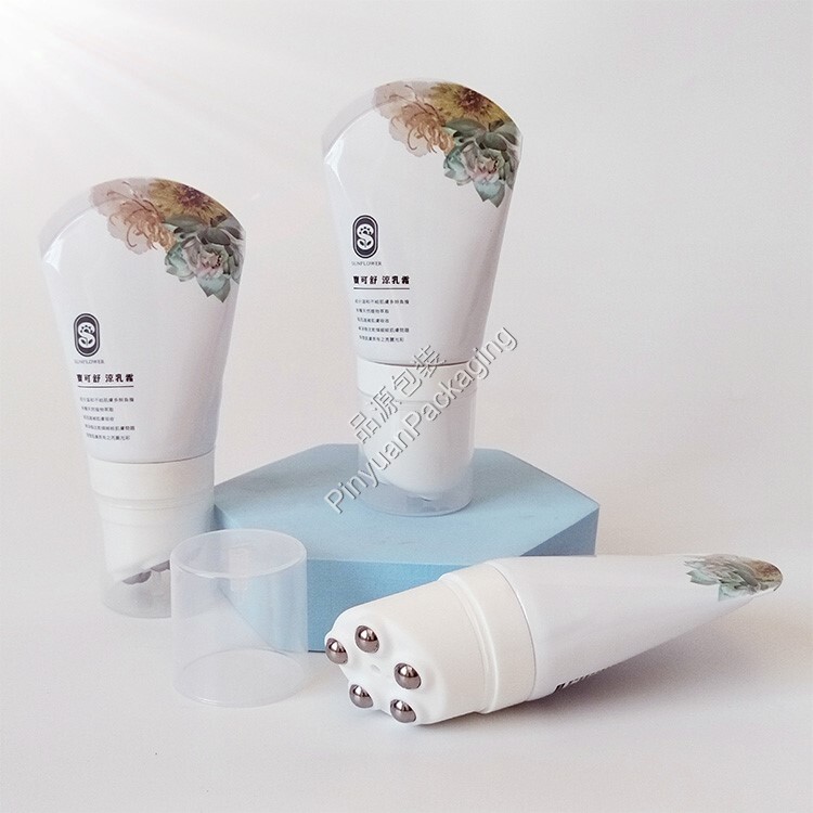 D40 50ml Skincare Massage Medical Cream ABL Cosmetic Tube with 5 Rollers Ball Cap