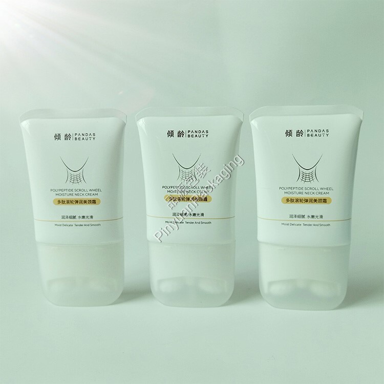 D55 100ml Neck Cream PE Cosmetic Tube Functional Head with Scroll Wheel