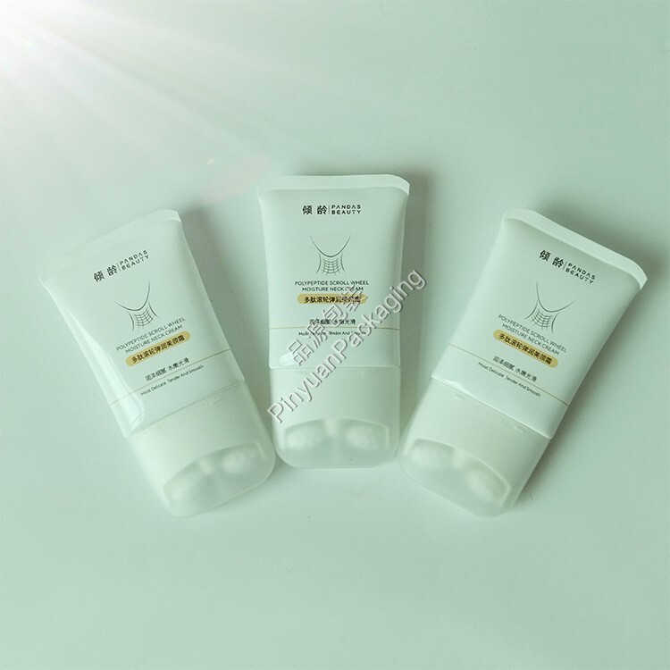 D55 100ml Neck Cream PE Cosmetic Tube Functional Head with Scroll Wheel