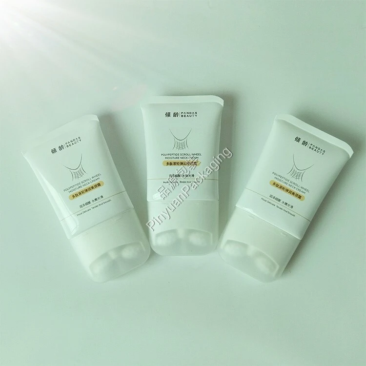 D55 100ml Neck Cream PE Cosmetic Tube Functional Head with Scroll Wheel