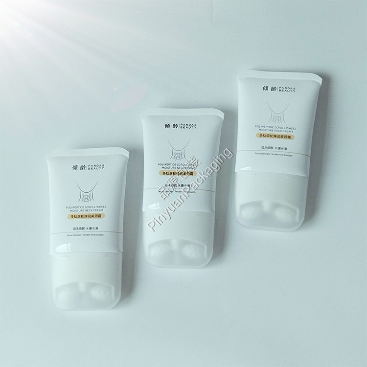 D55 100ml Neck Cream PE Cosmetic Tube Functional Head with Scroll Wheel