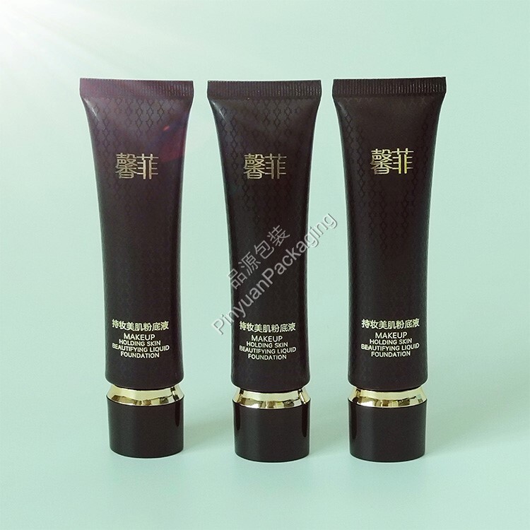 D25 30ml Makeup Foundation PE Cosmetic Tube with Oval Screw Cap