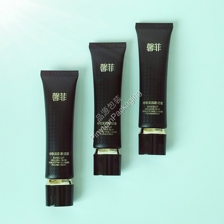 D25 30ml Makeup Foundation PE Cosmetic Tube with Oval Screw Cap