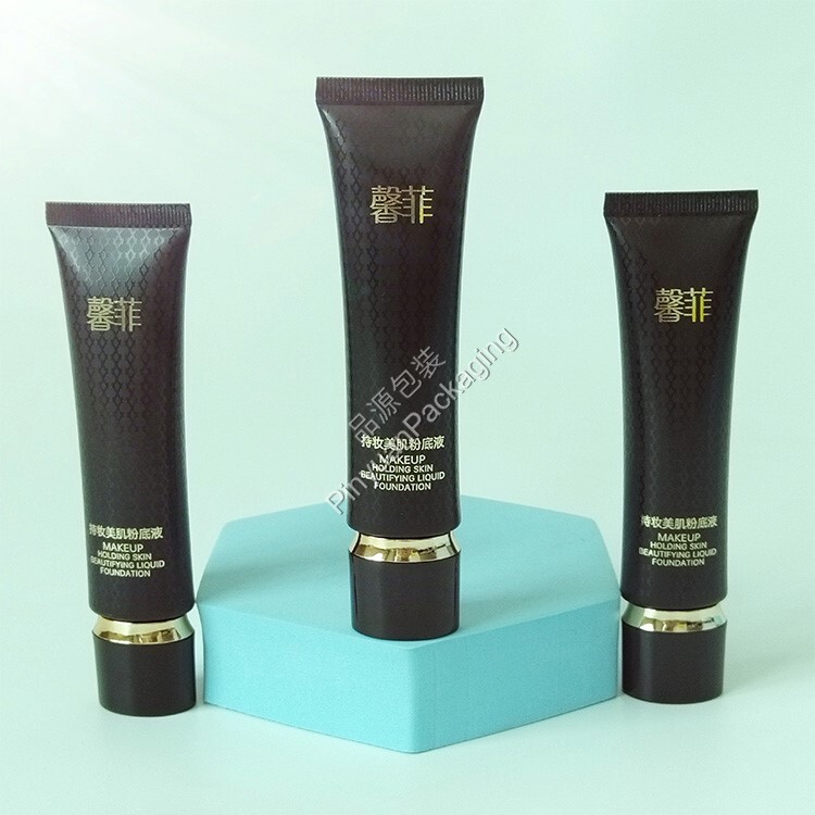 D25 30ml Makeup Foundation PE Cosmetic Tube with Oval Screw Cap