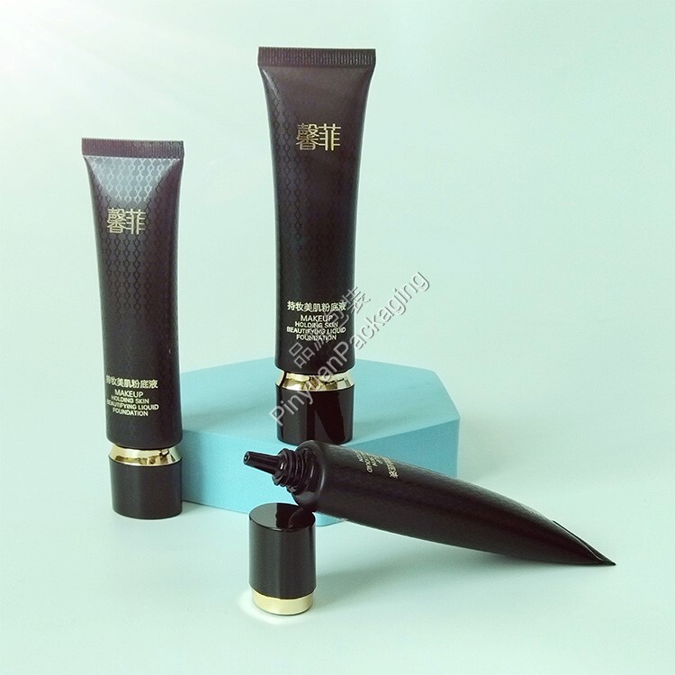D25 30ml Makeup Foundation PE Cosmetic Tube with Oval Screw Cap