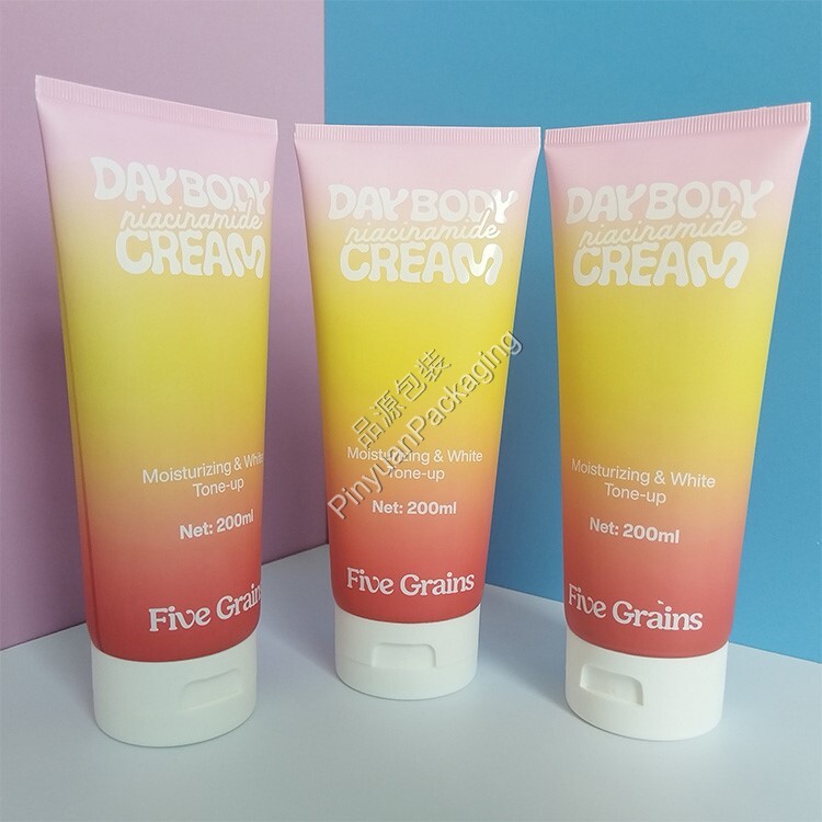 D50 200ml Body Cream PE Cosmetic Tube with Flip-top Cap