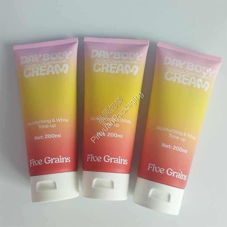 D50 200ml Body Cream PE Cosmetic Tube with Flip-top Cap