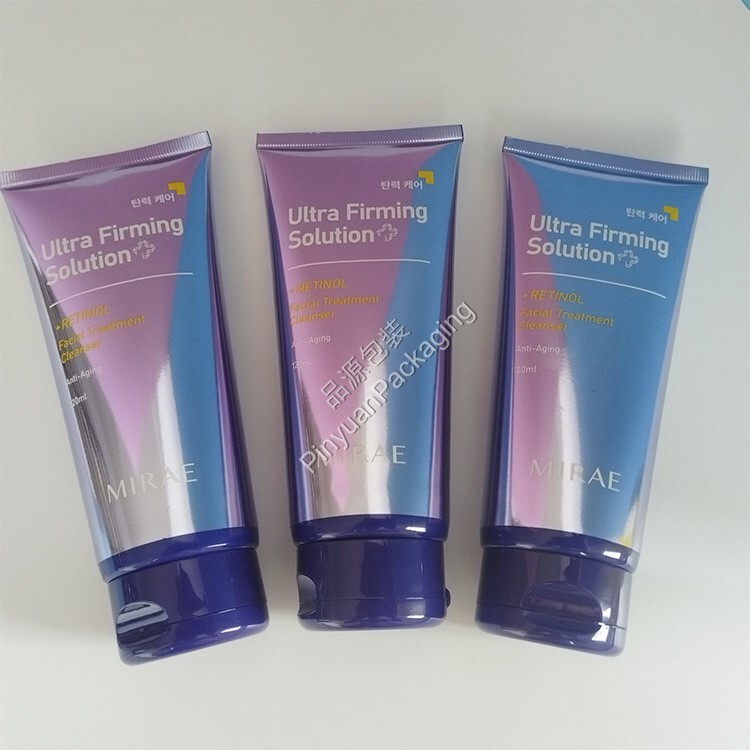 D45 120ml Facial Cleanser PE+30%PCR Cosmetic Tube with Flip-top Cap