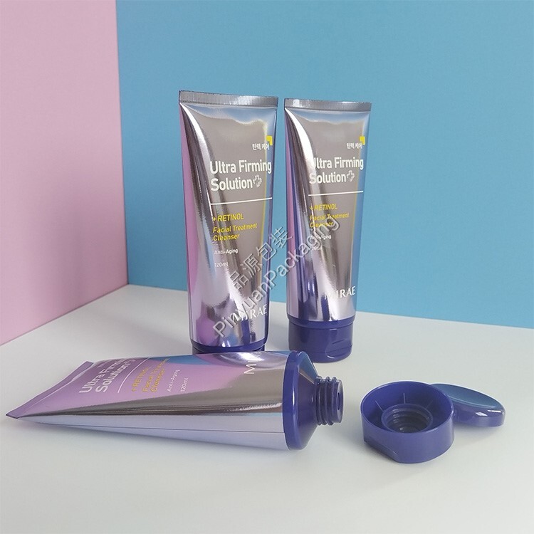 D45 120ml Facial Cleanser PE+30%PCR Cosmetic Tube with Flip-top Cap